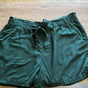 Maurices high rise tie-waist paperbag shorts.